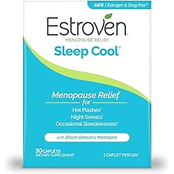 Estroven Sleep Cool for Menopause Relief, Helps Reduce Hot Flashes and Night Sweats, Supports Restful Sleep, 30 Count