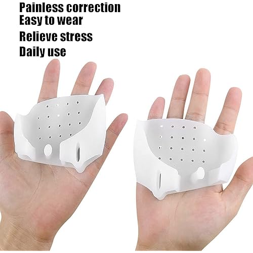 Toe Separator Pads, Toes Stretcher Pads Forefoot Pads Pads Soft for Work Boots for Dress Shoeswhite