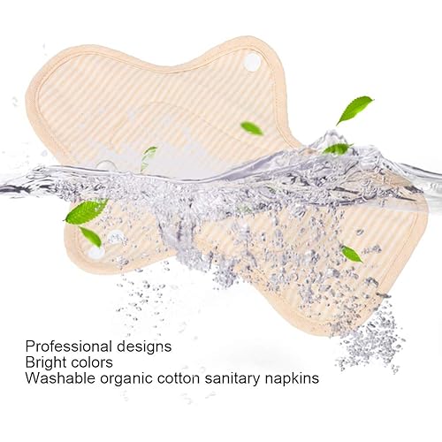 Sanitary Napkins, Bright Color Cotton Washable Sanitary Napkins Reusable for MenstrualS