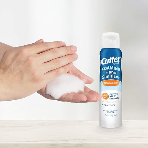 Cutter HG-96965 Foaming Hand Sanitizer, 7-oz, Antiseptic Solution, Pack of 12