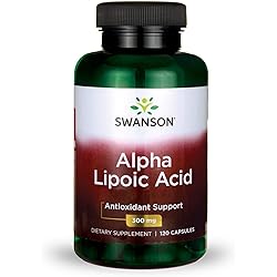 Swanson Alpha Lipoic Acid Antioxidant Protection Promotes Healthy Blood Sugar Supplement 300 mg 120 Capsules