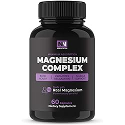 Magnesium Oxide Citrate Complex | High Absorption Non-GMO Gluten Soy and Dairy Free | 500mg Vegetarian Capsules 60 Count by Nobi Nutrition