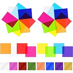 AIKS 120 Pieces Cello Sheets Cellophane Wraps colored cellophane sheets for DIY Arts Crafts Decoration and More Multicolor, 7.5 x 7.5 Inch