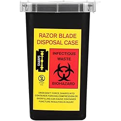 Sharps Disposal Container, Made of Puncture and Impact Resistant Plastic Material, Durable and Tough