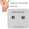 Weight Loss Earrings, Slimming Earrings Stimulating Acupoints Ear Studs Healthcare for Reduce Acne for Reduce ConstipationGrey Transparent Acrylic