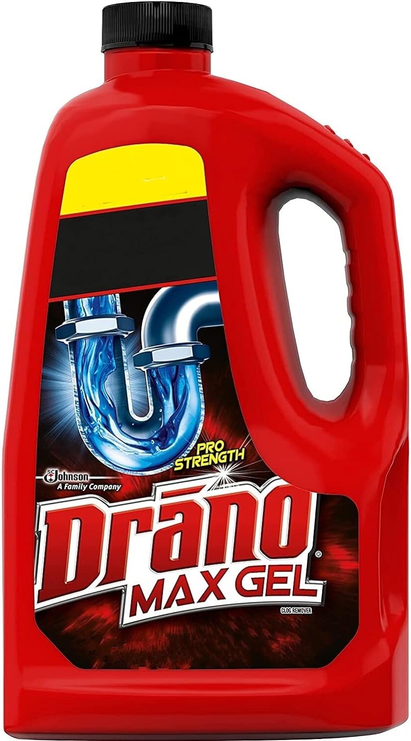 Drano Max Gel Drain Clog Remover and Cleaner for Shower or Sink Drains, 80 oz
