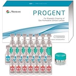 Menicon Progent Biweekly Contact Lens Cleaner - Removes Protein Deposits 7 Treatments