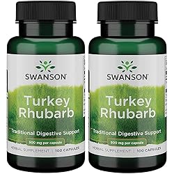 Swanson Turkey Rhubarb - Traditional Herbal Supplement Promoting Digestive Support & Gastrointestinal Health - Natural Wellness Formula - 100 Capsules, 500mg Each 3 Pack