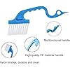 Rienar 2pcs Window Track Cleaning Brushes, Hand-held Groove Gap Cleaning Tools Door Track Kitchen Cleaning Brushes SetBlue