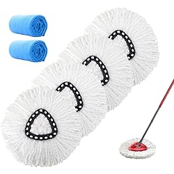 Replacement Mop Head Microfiber Spin Mop Refill Clean Pad Mop Head Refills Easy Cleaning Mop Head Replacement 4 Pack