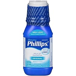 Phillips' Milk of Magnesia, Laxative, Original, 4 Ounce Pack of 6 - Packaging May Vary