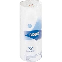 Dixie 10-20 oz. Dome Hot Coffee Cup Lid by GP PRO Georgia-Pacific, White, 9542500DX, 500 Count 10 sleeves of 50 lids