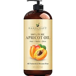Handcraft Apricot Kernel Oil - 100% Pure and Natural - Premium Quality Cold Pressed Carrier Apricot Oil for Aromatherapy, Massage and Moisturizing Skin - Huge 16 fl. Oz