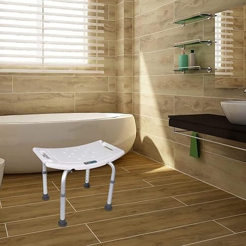 Bathtub Shower Lift Chair, Shower Stool Bench Bath Seat Chair Adjustable Height Portable Bath Seat for, Senior, Handicap