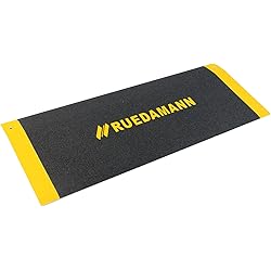 Ruedamann Threshold Ramp, Aluminum with 600lbs Load Capacity, Portable and Anti-Slip Surface, Wheelchair Ramp for Doorway, 10L x 31.5W Inch, Black