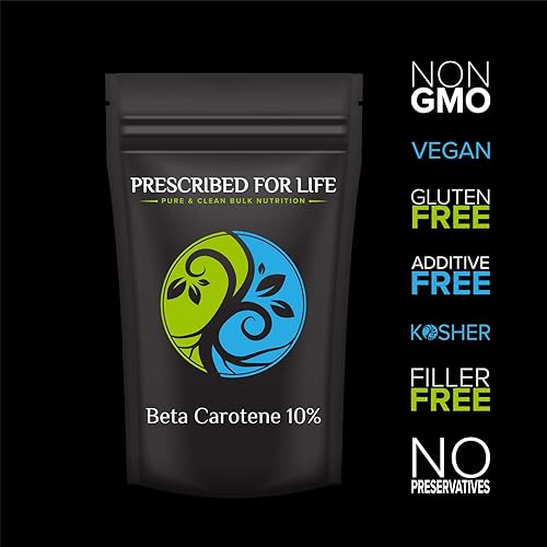 Prescribed for Life Beta Carotene - 10% Beta Carotene Powder Extract - Converts Into Vitamin A, 2 oz 57 g