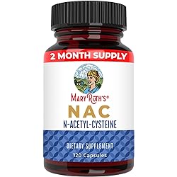 MaryRuth's NAC Supplement N-Acetyl Cysteine | 2 Month Supply | NAC 1000mg per serving | Vegan | Non-GMO | Gluten Free | 120 Count