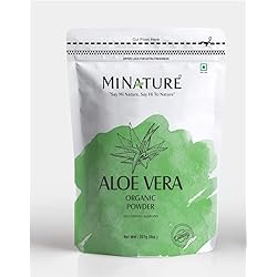 100% Organic Aloe Vera Powder USDA Certified by mi nature - 8 OZ 227 g 12 lb | Aloe Barbadensis | Vegan | Non GMO