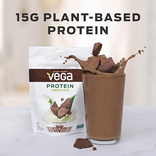 Vega Protein Smoothie, Berry, Plant Based Protein Powder - Vegan Protein Powder, Keto-Friendly, Vegetarian, Gluten Free, Soy Free, Dairy Free, Lactose Free, Non GMO 12 Servings, 9.2oz