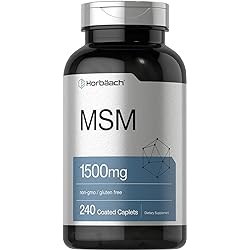 MSM Supplement | 1500mg per Coated Caplet | 240 Count | Vegetarian, Non-GMO, and Gluten Free Formula | Methylsulfonylmethane | by Horbaach