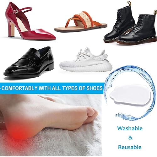 Medial & Lateral Heel Wedge Silicone Insoles, Supination & Pronation Corrective Heel Insoles, Gel Adhesive Shoe Inserts for Foot Alignment, Knock Knee Pain, Bow Legs, OX Type Leg - S