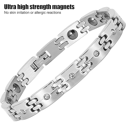 Magnetic Bracelet, Stainless Steel Magnetic Therapy Bracelet, Natural Non Invasive Alternative Bracelets Slimming Anti Fatigue Weight Loss Jewelry Bracelet