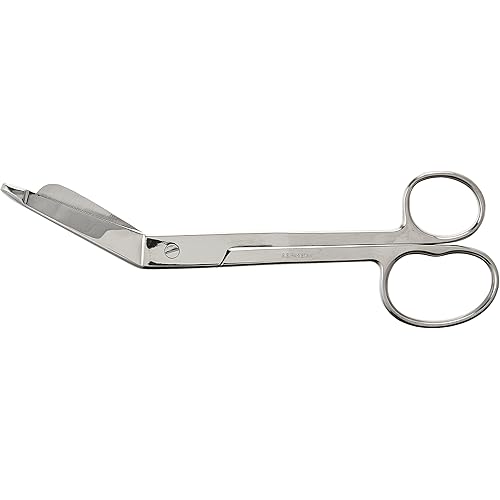 Prestige Medical Bandage Scissor with One Large Ring Serrated Blades, 7.25 Inch, 3.1 Ounce