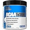EVL BCAAs Amino Acids Powder - BCAA Powder Post Workout Recovery Drink and Stim Free Pre Workout Energy Drink Powder - 5g Branched Chain Amino Acids Supplement for Men - Blue Raz