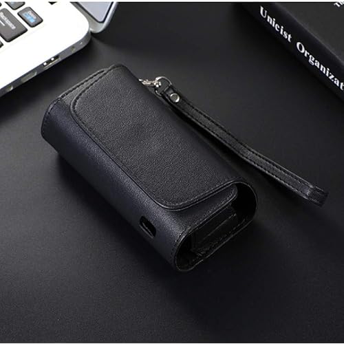 Goodern Compatible for Carry Case Cover High PU Leather Protective Case Wallet Holder with Lanyard for IQOS 3.0IQOS 3 Duo Black