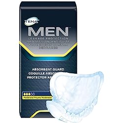 TENA Men Dry-Fast Core Moderate Adult Male Bladder Control Pads, 20 Count, 1 Pack
