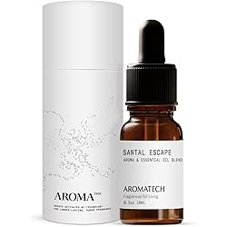 Aromatech Santal Escape Aroma Oil for Scent Diffuser - Luxurious Aroma Essential Oils Blend of Sea Air Iris Driftwood Sandalwood Solar Amber Salted Musk, Soothing Refreshing Aroma Oil - 10ML
