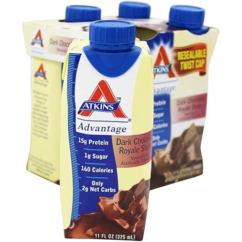 Atkins Nutritionals Atkins Advantage RTD Shake - 11 oz, Dark Chocolate Royale 4 Packs
