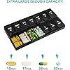 TookMag Extra Large Pill Organizer 2 Times a Day, XL Weekly Pill Box Twice a Day, 7 Day AM PM Pill Case, Oversized Day Night Daily Medicine Organizer for Vitamins, Fish Oils or Supplement -Black