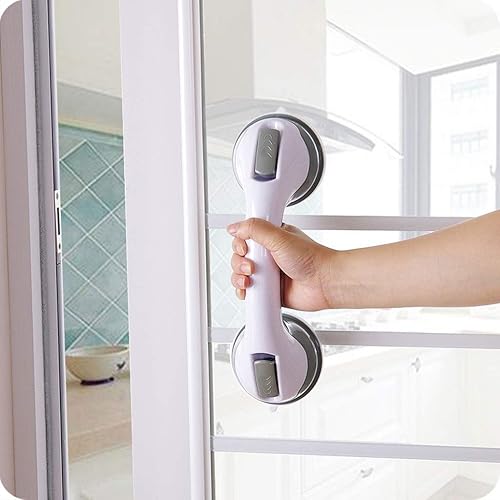 Grab Bar Bathroom Safety Hand Rail Punch-free , White Non-slip Strong Suction Cup , High Stability and Strong Anti-fall Anti-static , for The Elderly Pregnant Women for Safe and Normal Temperature Bar