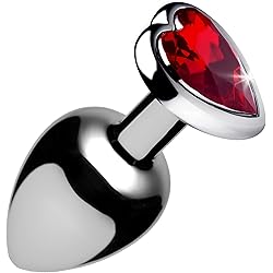 Lynx Aluminum Alloy Red Rose Anal Plug, Larger