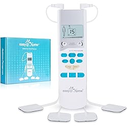 Easy@Home TENS Unit Muscle Stimulator - Electronic Pulse Massager, 510K Cleared, FSA Eligible OTC Home Use handheld Pain Relief therapy Device-Pain Management Machine Gift for Mom Dad - EHE009