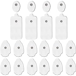 20 Pack TENS Unit Replacement Pads Reuse More Than 35 Times, Snap Electrode Pads for Tens Unit with Standard 3.5mm snap-on connector, Compatible with Belifu TENS