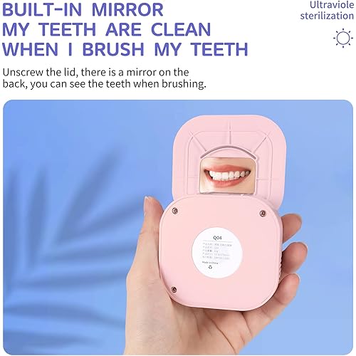 TAISHAN UV Sanitizer Toothbrush Case，Rechargeable Portable Mini Toothbrush Holder with Mirror,Kills 99.9% of Germs，Fits All Toothbrushes for Electric and Manual,Safety Feature for Home and Travel