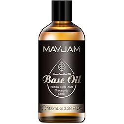 Jojoba Oil Base Oil 100ML, MAYJAM 3.38FL.OZ Multipurpose Jojoba Carrier Oil for Essential Oils, Jojoba Oil for Hair, Skin Care