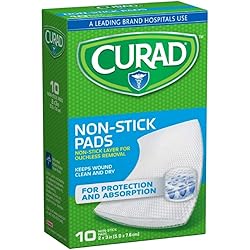 Curad Non-Stick Pads, 2 X 3 Inches, 10-Count Pack of 6