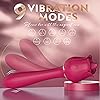 Rose Toy Vibrator for Adult Women, Clitoral Tongue Licking Toy Vibrators with 9 Modes & 9 Powerful Vibration, Adult Sex Toys Waterproof and Rechargeable