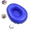 LiXiongBao Portable Air Bedpan, Inflatable Cushions Potty for Home Hospital Elderly Bedridden, Washable Air Inflation Bed Pans for Females, Inflatable Stool Toilet Nursing Toilet Blue