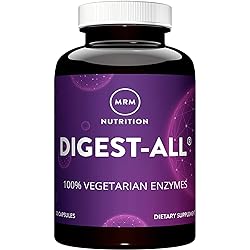 MRM Nutrition Digest-All ® | Digestive Enzymes | Improved Digestion and Absorption | Lactase Amylase Lipase| May Help with Bloating and Gas| 100% Vegetarian | Gluten-Free | 100 Capsules