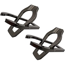 Tobacco Smoking Pipe Stand, Stainless Steel, Portable Foldable, Black - 2 Pack