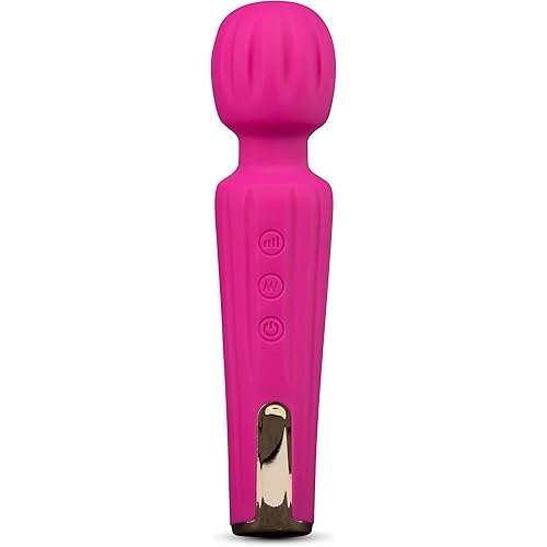 Blush Allana - Original Silicone Wand Massage with 20 Functions, 3 Rumbly Speed Modes - Handheld Flexible Massage Head - IPX7 Waterproof - Flexible Head Target Sore Muscle, Bladder Control - Rose Gold
