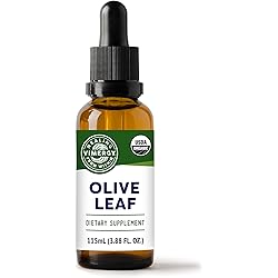 Vimergy USDA Organic Olive Leaf Extract – Pure Olive Leaf Liquid Drops – Supports Healthy Immune System - Natural Antioxidant - USDA Organic, Gluten-Free, Non-GMO, Vegan & Paleo Friendly 115 ml