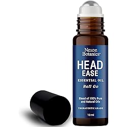 Head Ease Essential Oil Roll-On 10ml - Essential Oil Blend Calms Headache Stick Roll On - Promotes Relaxation - Calming Tension and Headache - Pure Sleep Essential Oil - Nexon Botanics