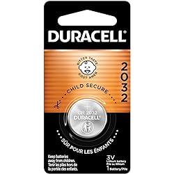 Duracell CR2032 3V Lithium Battery, Child Safety Features, 1 Count Pack, Lithium Coin Battery for Key Fob, Car Remote, Glucose Monitor, CR Lithium 3 Volt Cell