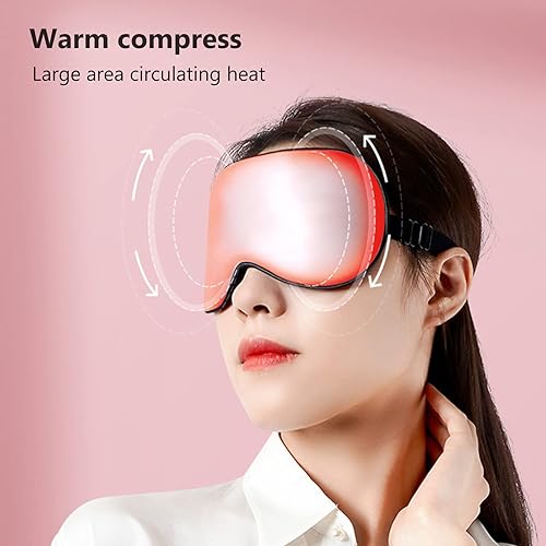 Sleeping Eye Mask, Heated Eye Mask USB Interface Design Silk Fabric Relaxing Warm Warm Compression Buckle