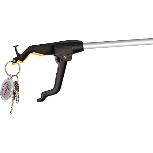 NOVA 24” Long Reacher, Lightweight Grabber with Wide Gripper, Hook & Magnetic Tip, Rotating Easy Grip Handle